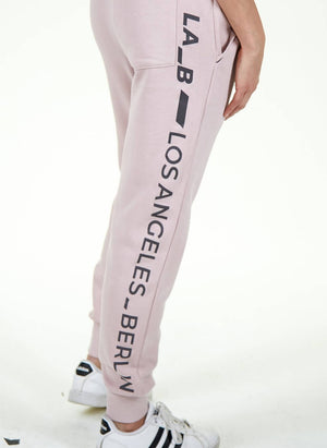 LA_B Logo Stripe Sweatpants tech rose women
