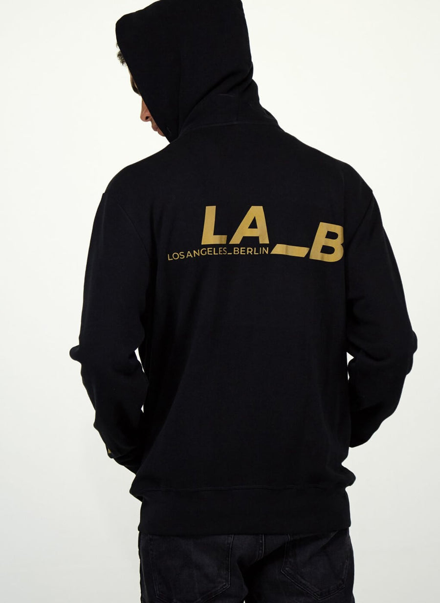 LA_B Classic Hoodie Jacket Black men